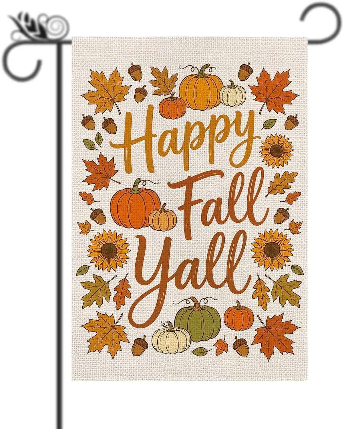Outdoor Fall Decor - Hello Fall Garden Flag Pumpkin Leaves Double Sided Outside Irregular Vertical Autumn Seasonal Holiday W aaz
