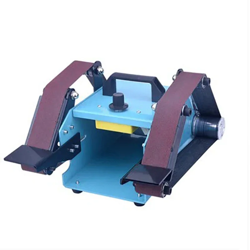 มัลติฟังก์ชั่นเดสก์ท็อปขนาดเล็ก Dual-Shaft Belt Sander Sanding Machine กระดาษทรายแบบพกพาขัดและเครื่องมือขัด