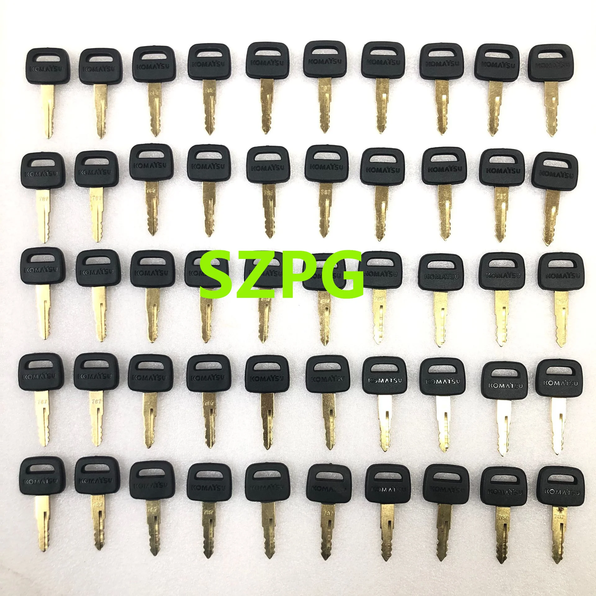 50PCS Starter key 787 Black Handle Key Suitable for Komatsu Heavy Equipment Excavator Bulldozer Loader Backhoe