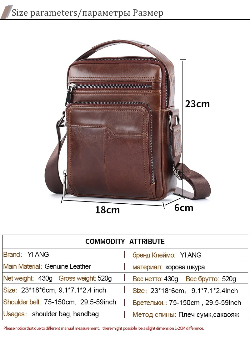 Imagem -04 - Bolsas de Couro Genuíno para Homens Bolsas de Ombro Bolsas de Mensageiro Crossbody Preto para Ipad Marido e Marido