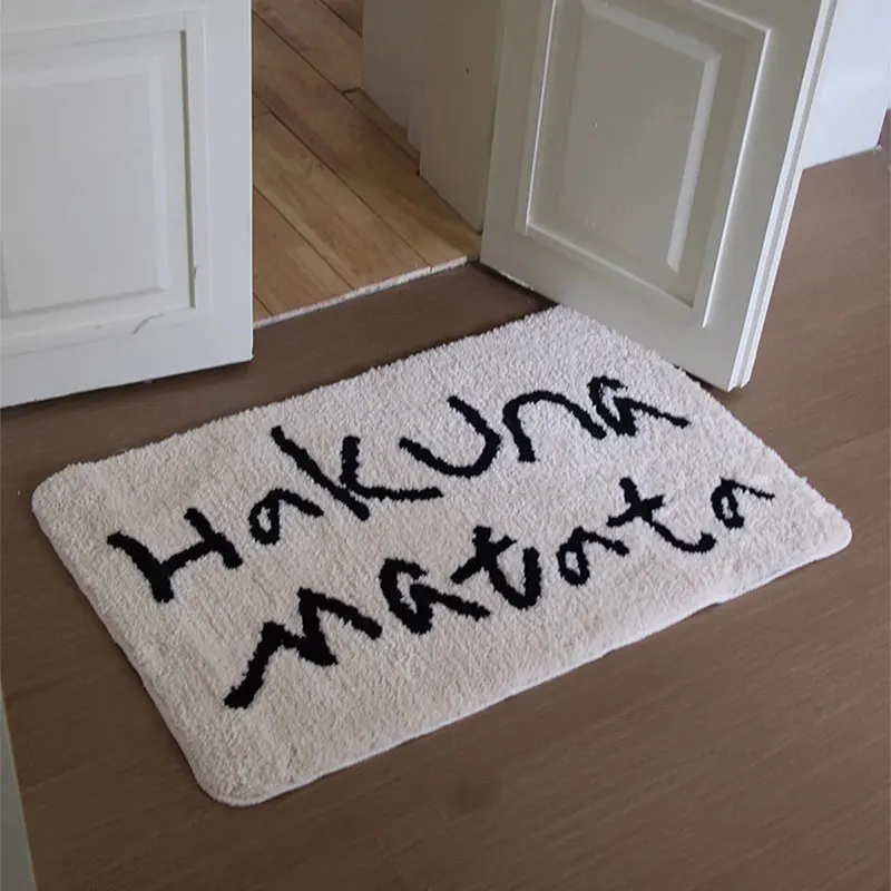 Letters Bath Mat Bathroom Rugs For Bathtub Mat Creative Cute Bath Rugs Apartment Decor Tufted Shower Mat For Bathroom