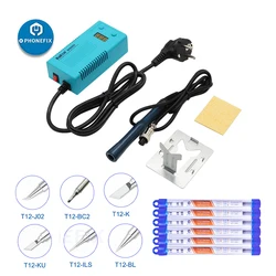 50W Bakon BK950D Electric Soldering Iron Digital Dispaly Soldering Station with T12-BC2/BL/ILS/JL02/KU/K Iron Tips PCB Welding