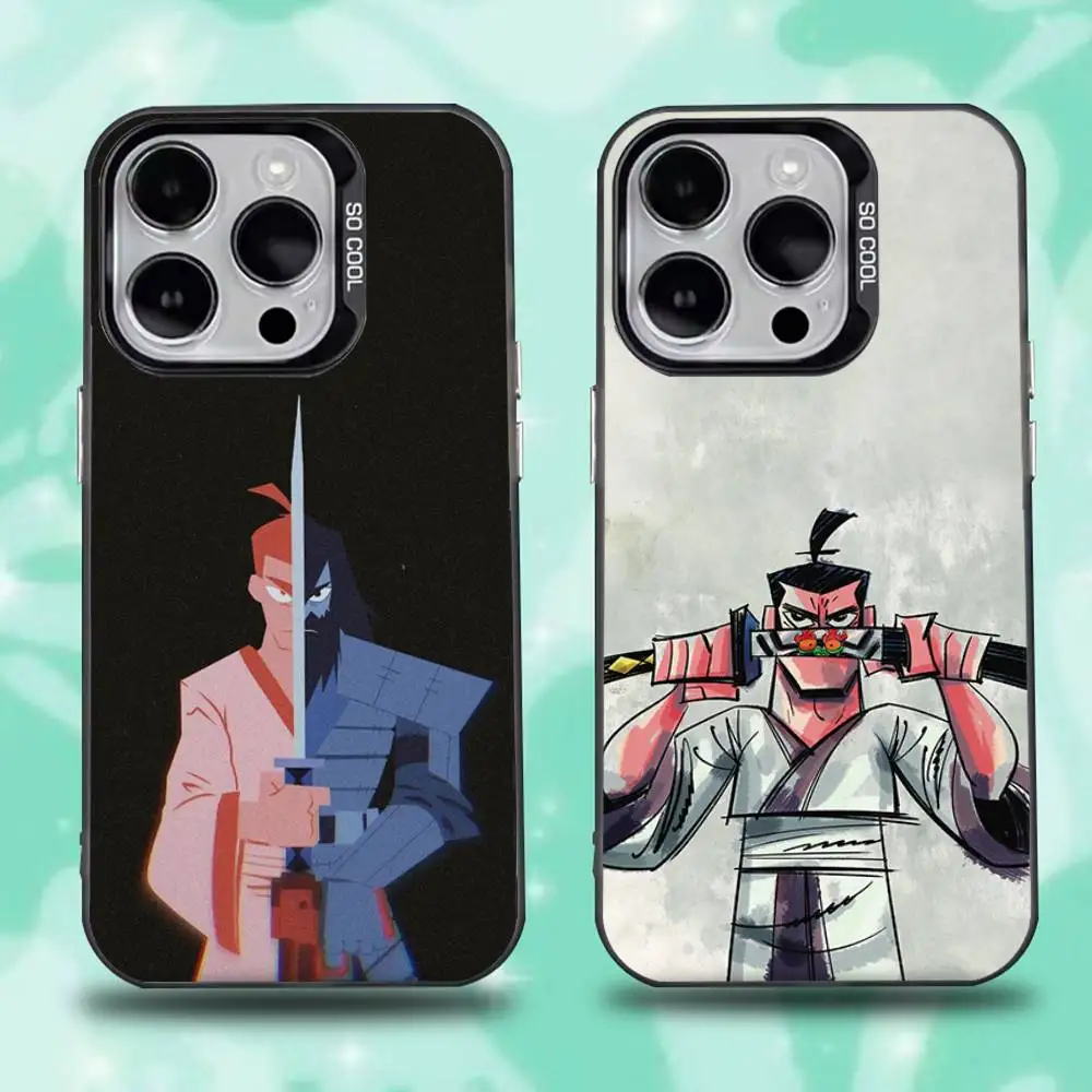 

S-Samurai Jack Phone Case For iPhone 16,15,14,13,12,11,Pro,Max,Plus,Mini,XS,SE Anti Fall Black Matte Hard Bumper