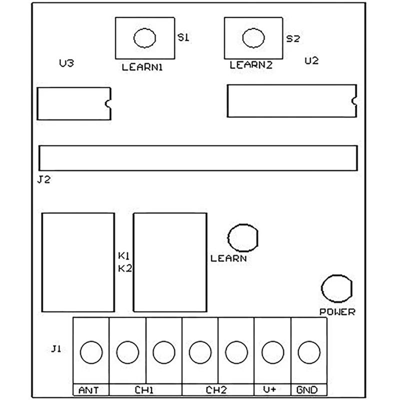 Universal Works With Tuya 433MHz Garage Gate Remote Control Receiver 433.92MHz Fixed Rolling Code Wifi Smart Switch Module Relay