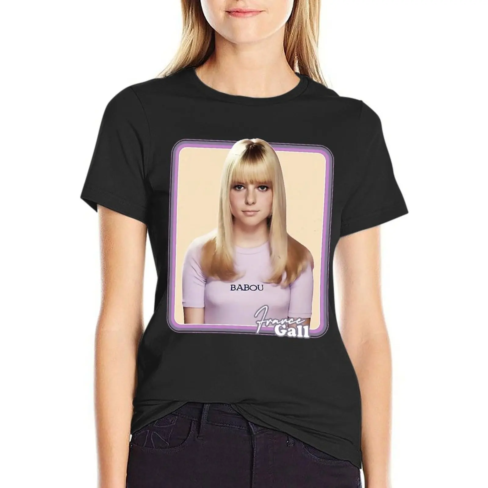 

FRANCE music GALL -- Retro Faded Style Fan Design T-Shirt customizeds summer clothes designer clothes Women luxury