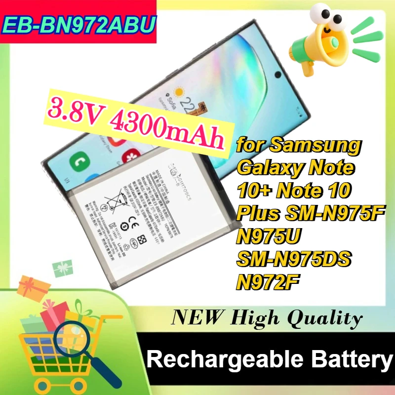 

EB-BN972ABU for Samsung Galaxy Note 10+ Note 10 Plus SM-N975F N975U SM-N975DS N972F 3.8V 4300mAh Mobile Phone Battery with tools