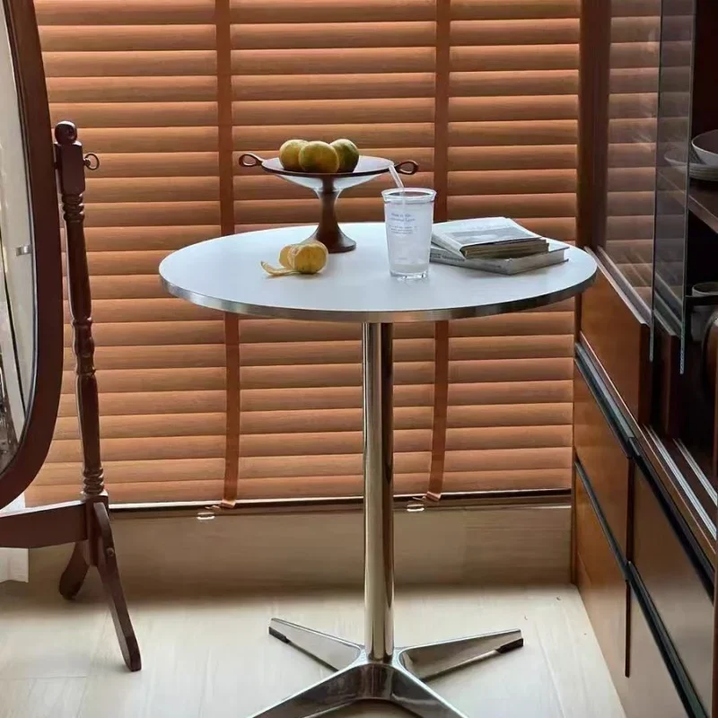 ZLiving Room Simplicity Café Tables Desk Lounge Center Balcony Meeting Café Tables Restaurant Aluminum Furniture Salontafel MHKF