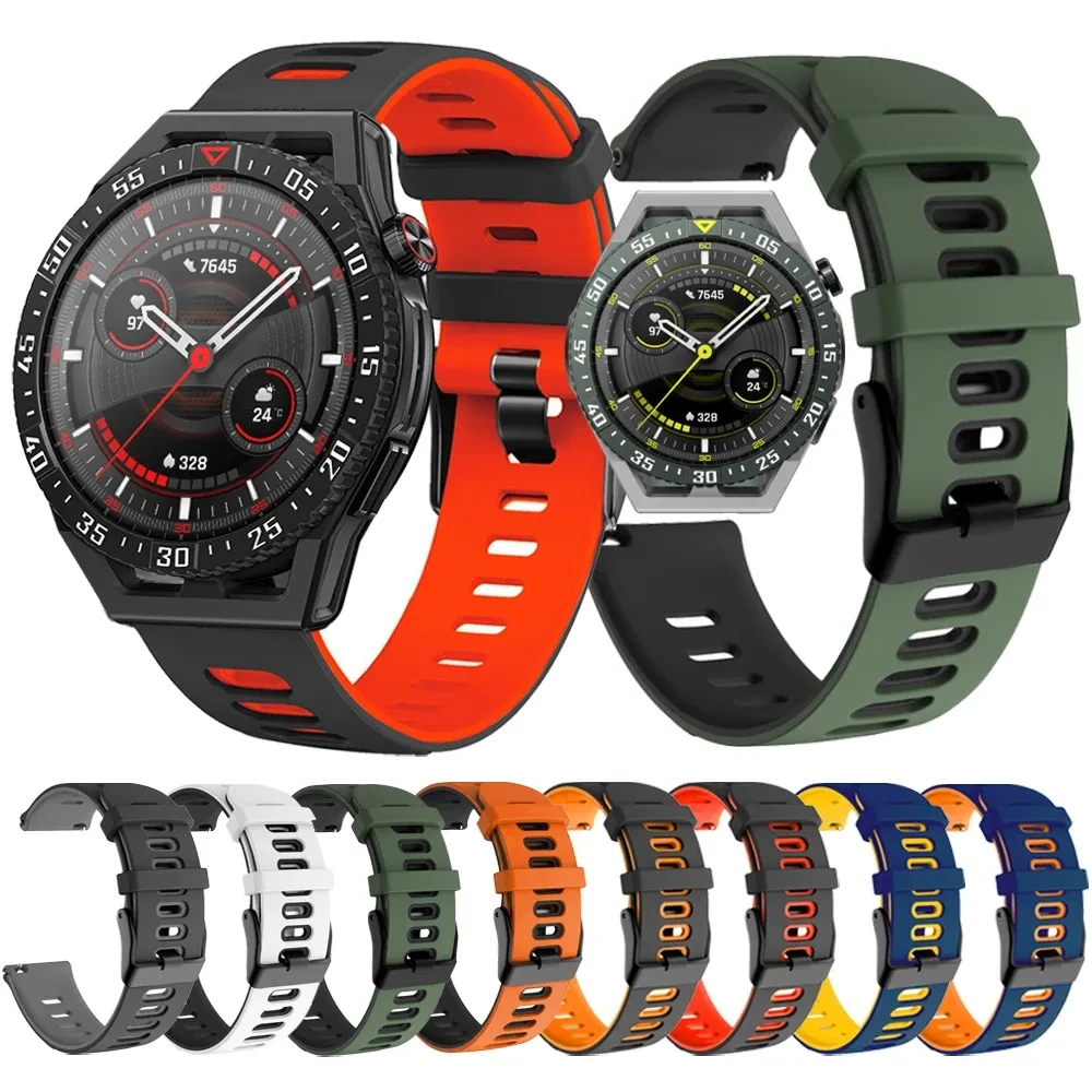 

22mm Replacement Silicone Strap For Huawei Watch 4 GT3 SE GT 2 GT2 GT 3 Pro 46mm Wristband Smartwatch Band Watchbands Bracelet