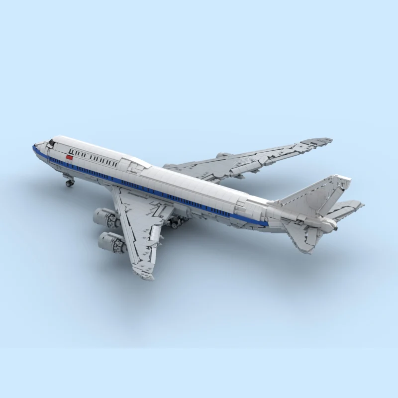 qwert 747-8I Passenger Plane Model MOC Building Bricks War Equipment Modular Technology Gifts Holiday Assemble Children Toy Suit