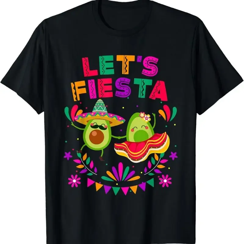 Let's Fiesta Avocado Dancing Cinco De Mayo Mexican Party T Shirt