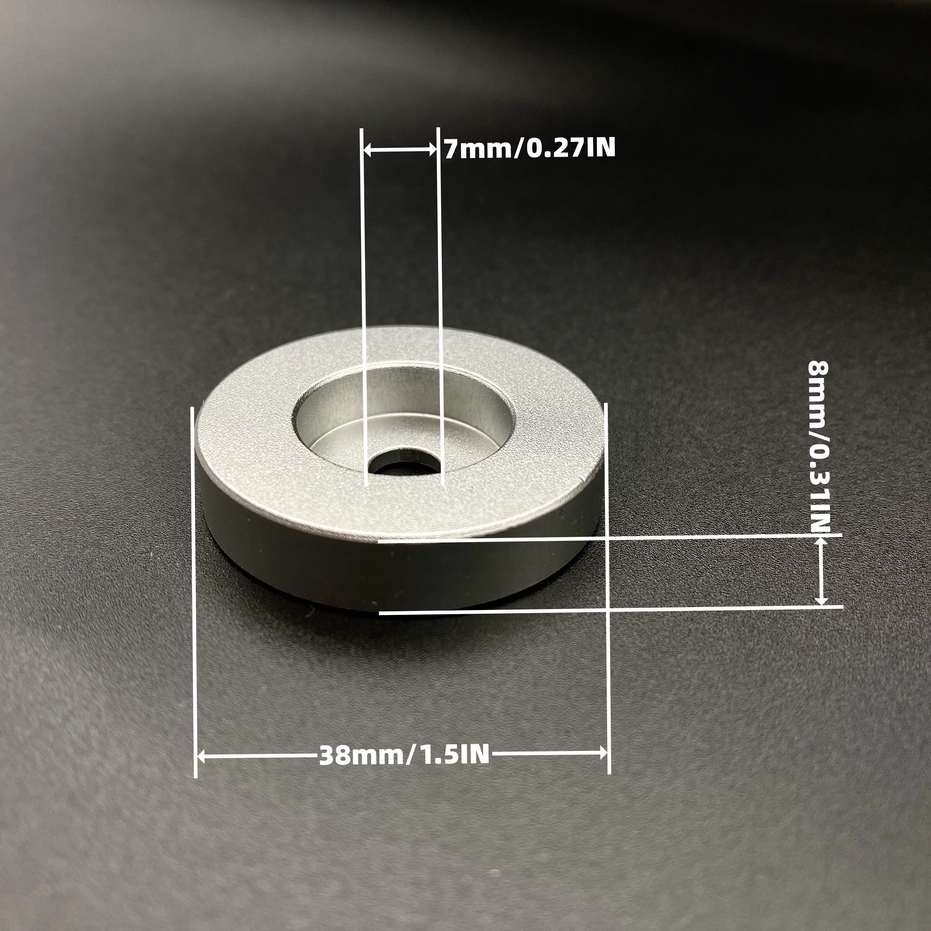 45 RPM Adapter Solid Aluminum 7 Inch Vinyl Record 45 RPM Record Turntable Adapter For Most Vinyl Record Player Turntables