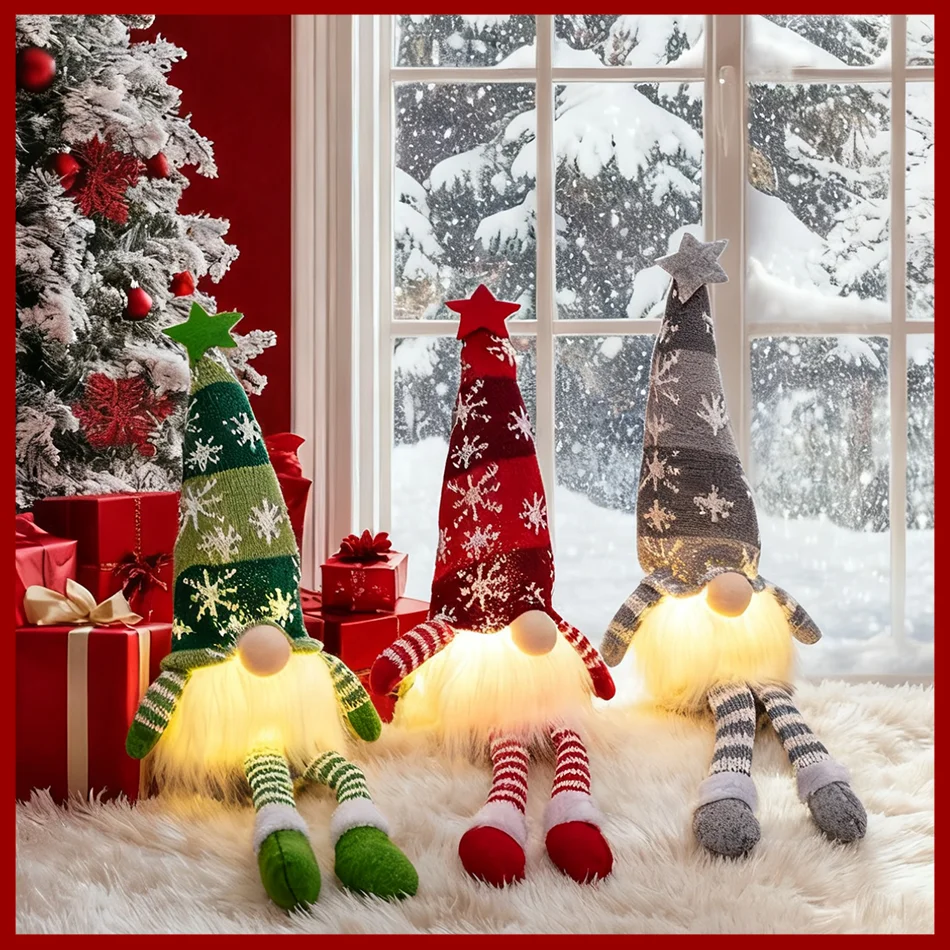 Weihnachten Neujahr Geschenk Leuchtende Weihnachten Gesichtslose Puppe Frohe Weihnachten Home Dekoration Desktop Ornament Urlaub Geschenk