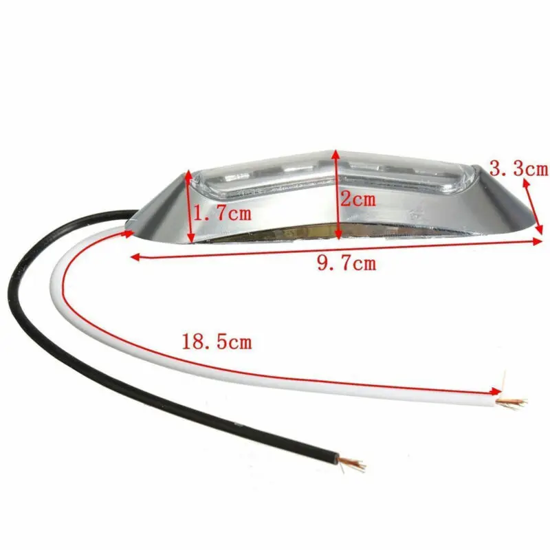 Trailer Indicator Amber LED For Trailer Installation Shockproof Mounting Bracket Included 2 W Power For Trailers