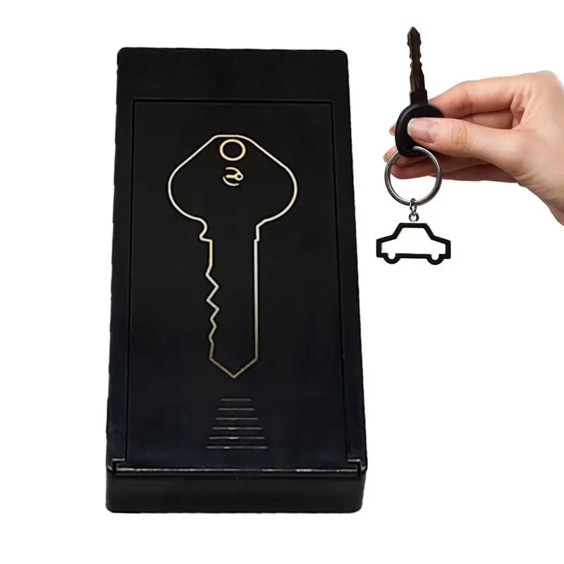 

Car Key Case Black Key Cabinets Weather Resistant Key Hider with Easy Storage Car Key Holder for Car Keys House Keys Small Items