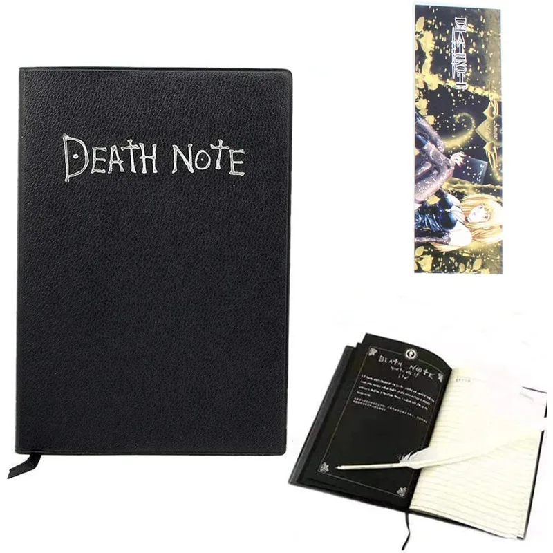 Death Note Notebook with Feather Pen,Fashion Anime Theme Death Note Cosplay Notebook