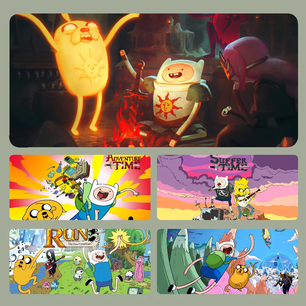 A-Adventure Time Mousepad Large Computer Gaming Accessories MousePads Desk Mats Anti-slip Laptop Soft Mouse Pad