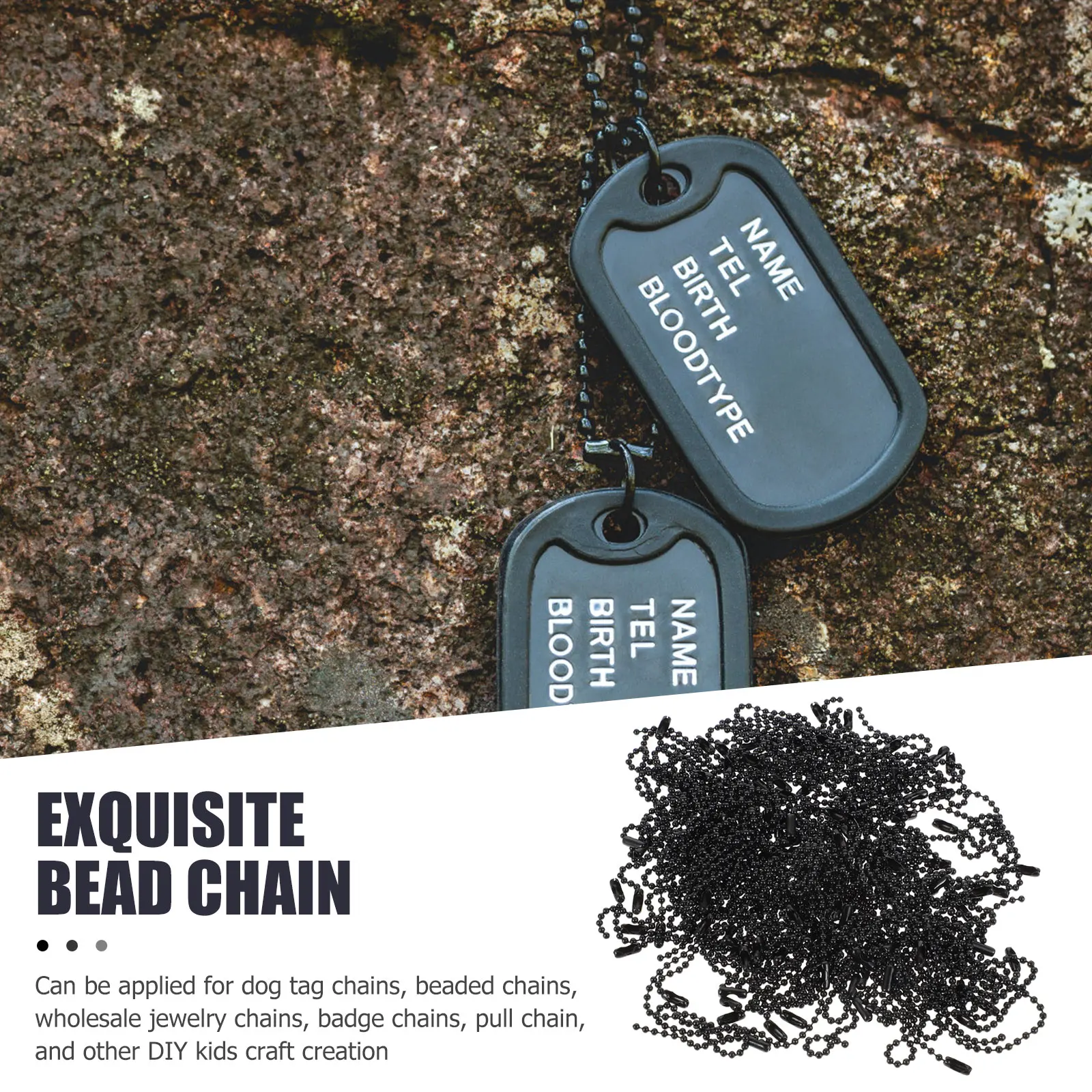 

100 Pcs Bead Chain Pendant Decorative Chains DIY Jewelry Tag Tags Connector Ball Roller