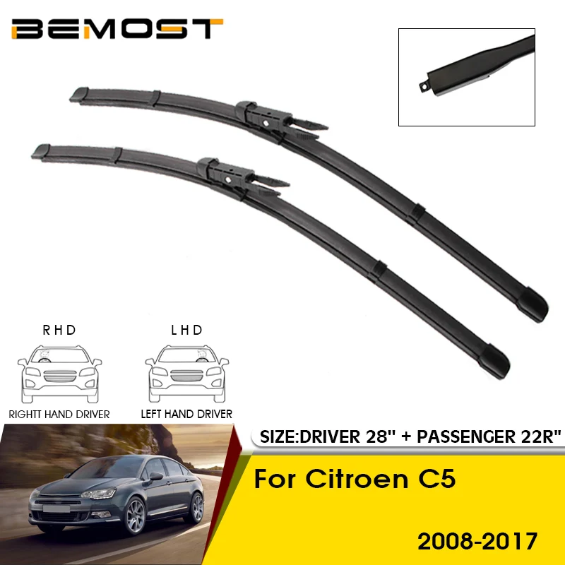 Car Wiper Blades For Citroen C5 2008-2017 Windshield Windscreen Front Window Blades 28