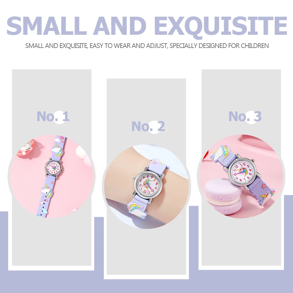 Unicorn Children Watch Precise Kids Watches Cartoon Girl Watch Smooth Surface Delicate Details Birthday Gift Christmas Present