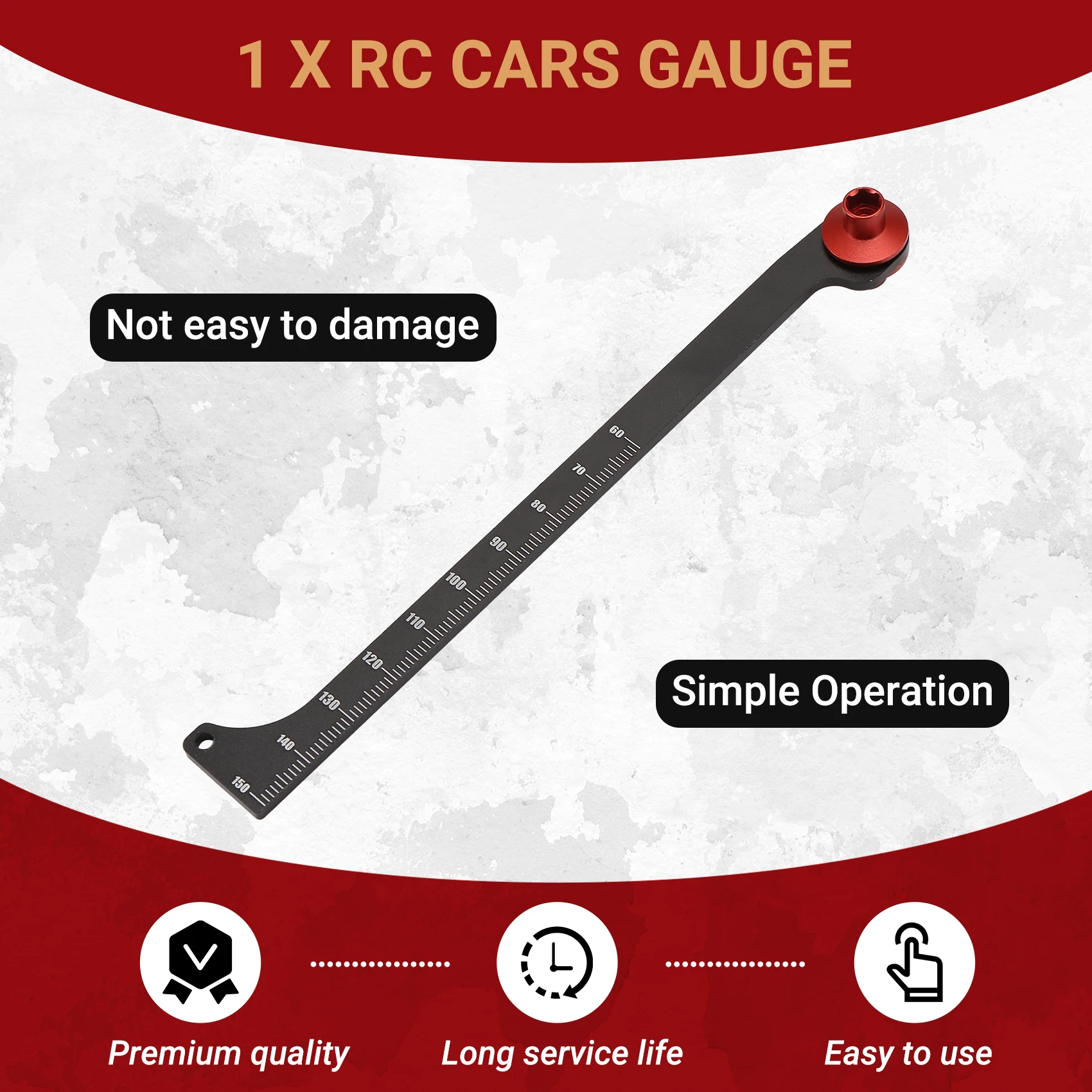 Радиоуправляемый внедорожник, универсальный инструмент, амортизатор, измерительная линейка для путешествий для 1/8 1/10 Arrma Traxxas Hpi Axial Scx10