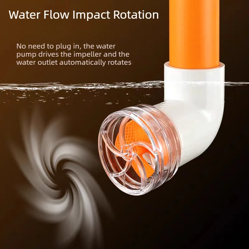20/25MM Auto-Rotating 3-Blade Fan Kit for Fish Tank Outlet Tube Accessories Fish Tank Outlet Aquarium Filter Screen Accessories