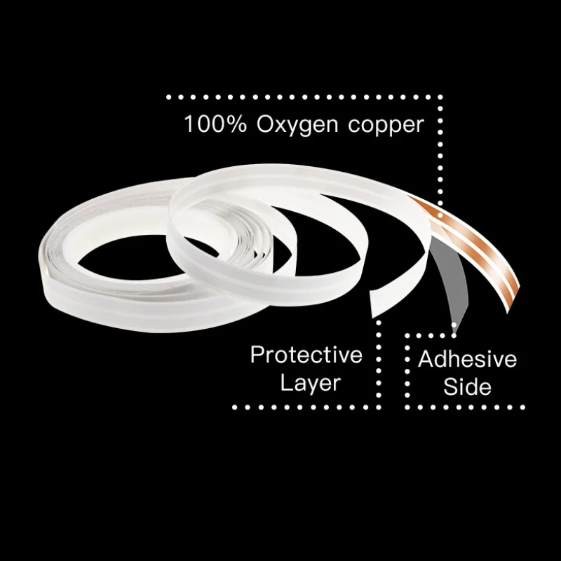 Ultra Flat Wall Adhesive Cable 16/22 Awg 2-Core Wide Pure Copper Led Audio Wire Subwoofer Wires Wall Cable Power Extension Cord