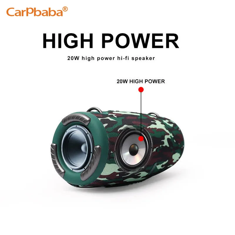 

Carpbaba XTREME3R Portable Waterproof Power Bluetooth Speaker Wireless Subwoofer 360 Stereo Surround TWS FM Boom Box