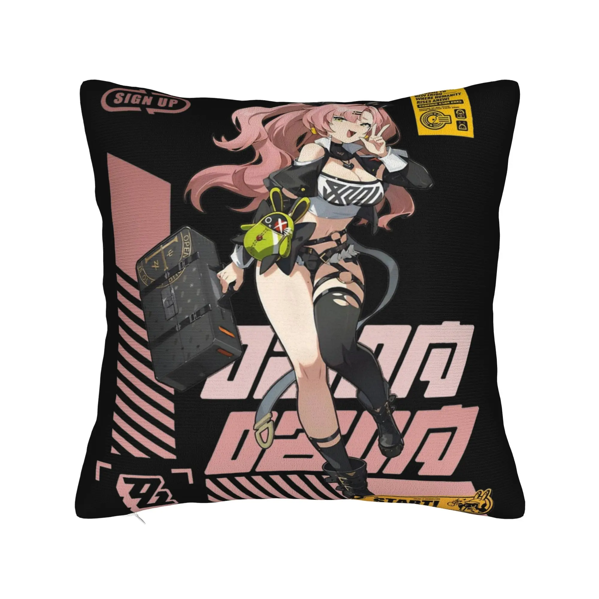Agent Nicole Demara Zenless Zone Zero Pillowcase Printing Fabric Cushion Cover Decoration  Pillow Case Cover Home Zipper 40X40cm