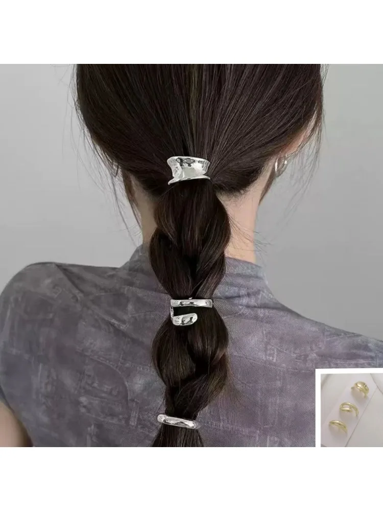 Pinces à cheveux lisses en métal Chic, épingle à cheveux géométrique Simple, queue de cheval basse, autocollants pour femmes et filles, accessoire à crochet