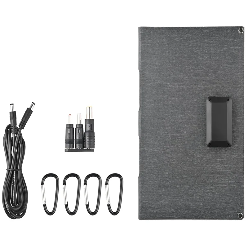 40W ETFE Solar Panel Charger 23% High Conversion Rate Foldable Multiple-Functional Portable Solar Charger Type C/USB/DC Output