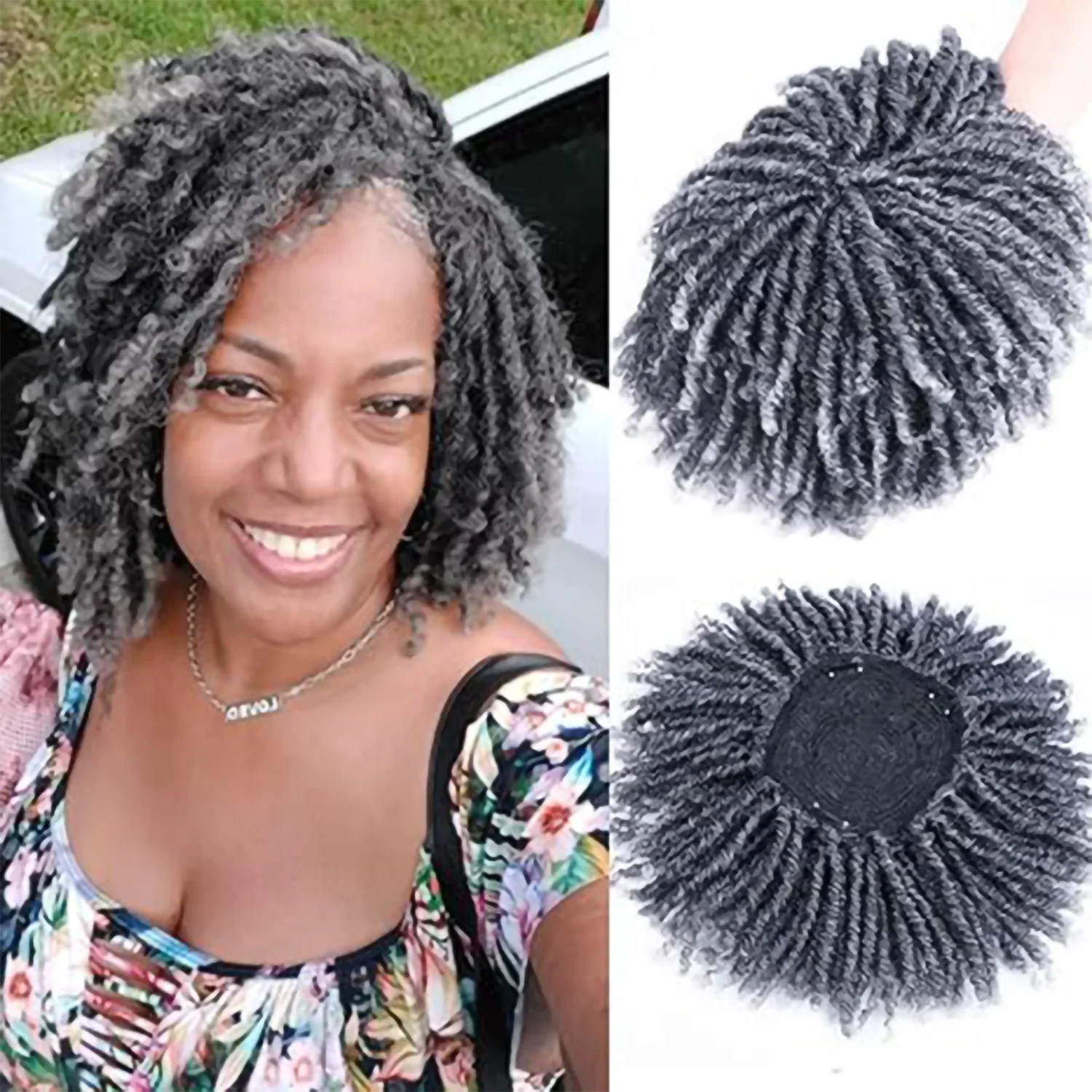 

6 Inch Synthetic Dreadlock Wig Short Braided Afro Costume Hairpiece for Cosplay Party Daily Fashion Unisex Halloween Styling