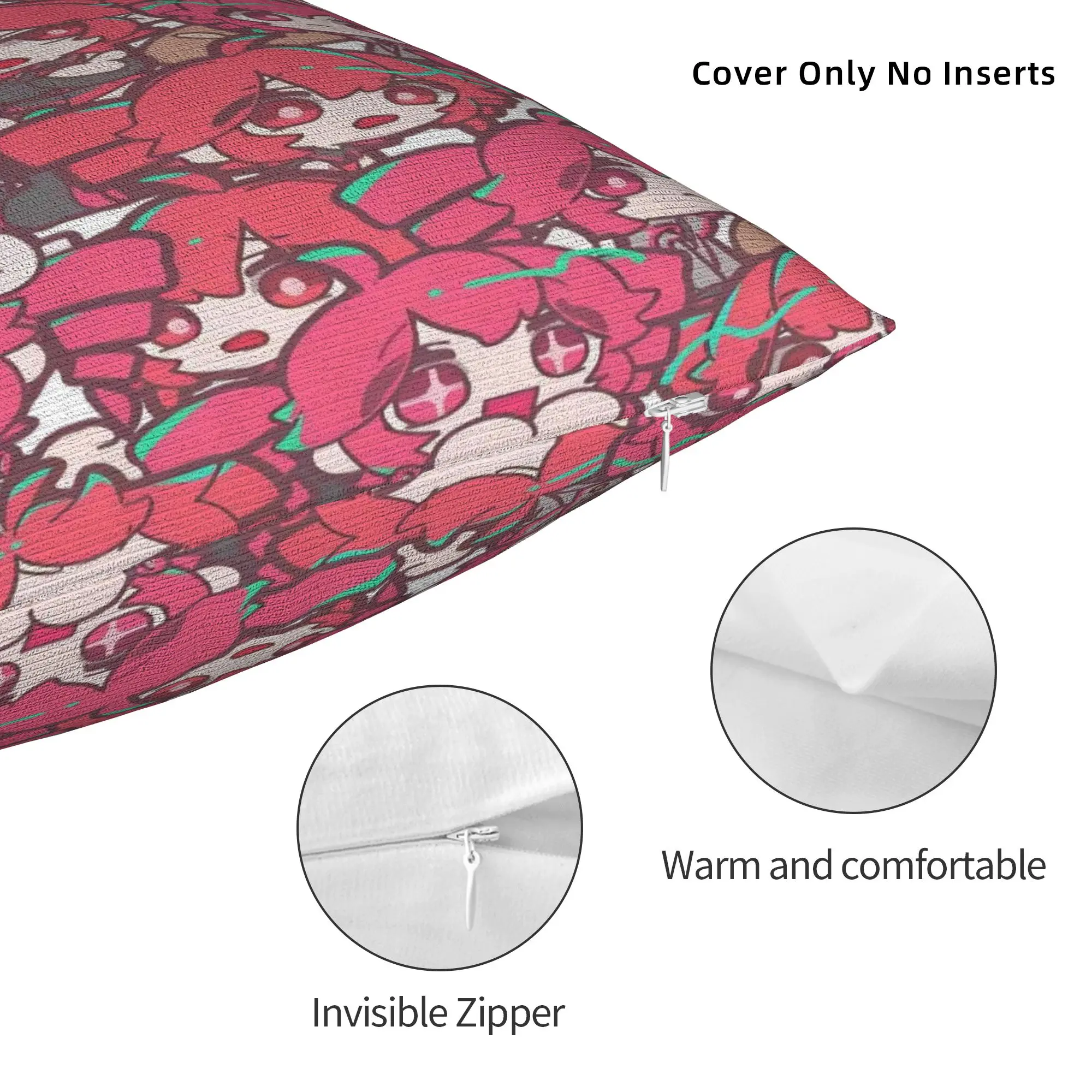 Pillow Cover Pearto Poteto Anime Kasane Teto Virtual Singer Cushion Cover Pillow Case For Sofa Car Home Decor Pillowcases