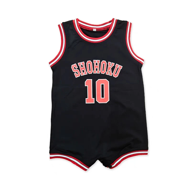 Anime 0 To 3 Years Baby Bodysuit Jersey Boys Shohoku Sakuragi Basketball Jersey Girls Jumpsuit Kids Cosplay Uniform Set Costume