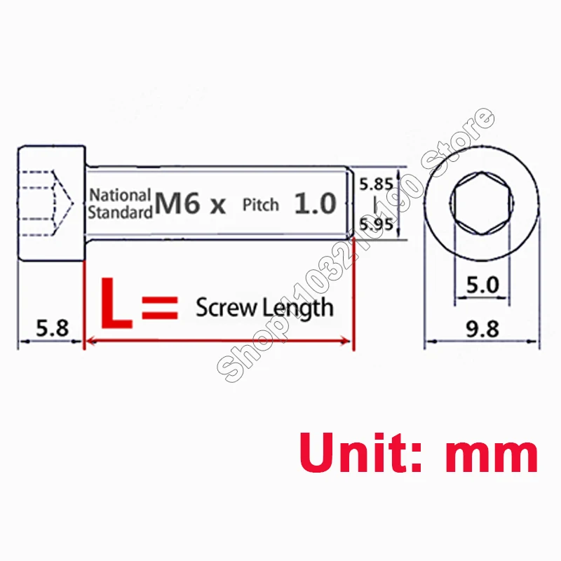 1-10pcs aluminum allen scerw din912 M6*8/10/12/15/20/25/30/40mm colourful aluminum hex socket cap head machine screw bolts