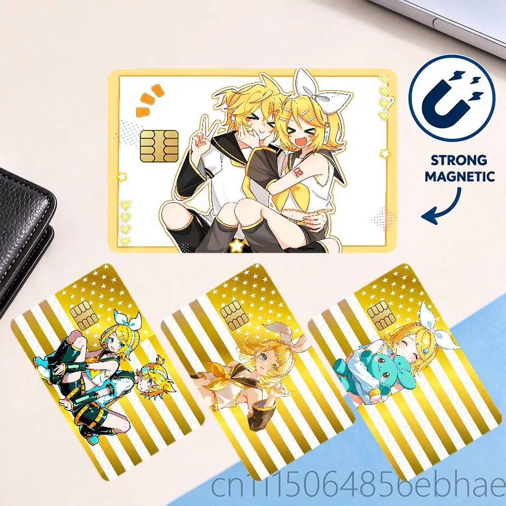 For Rin Len Kagamine Credit Skin Cover Card Stickers Film Bus Pass Front Decoration Bank Debit Waterproof