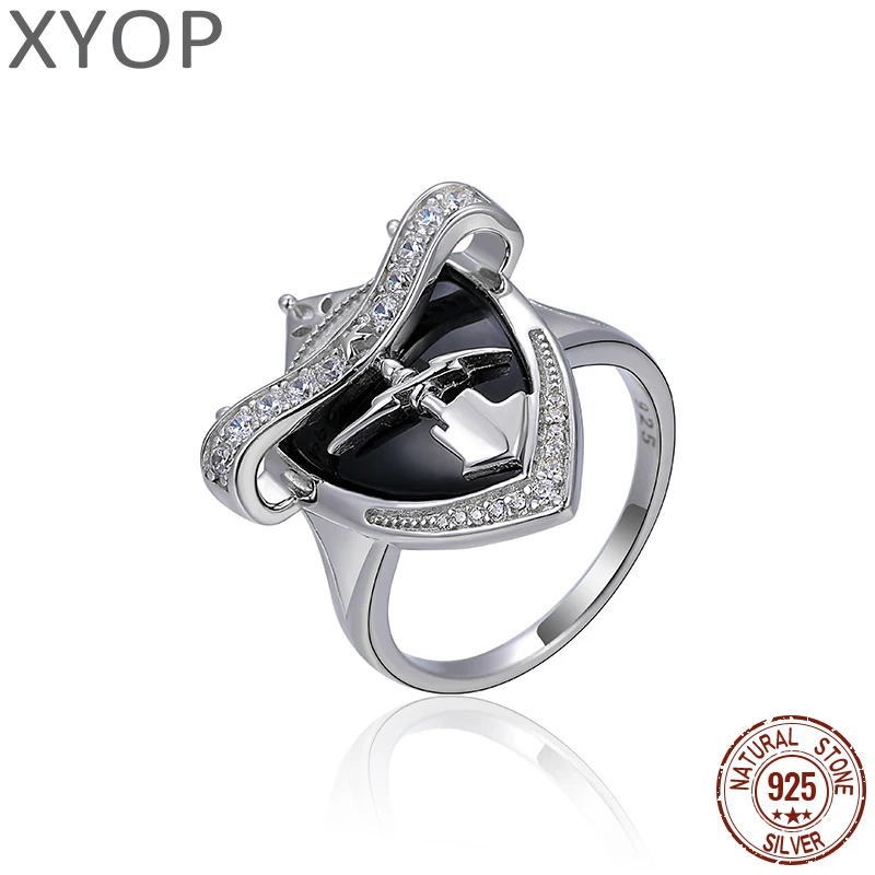 

Ювелирные изделия XYOP 2025, стерлинговое серебро 925 пробы, Iazurite, малахит Шиakai, черный агат, кольцо с цирконом, индивидуальный оптовый подарок для
