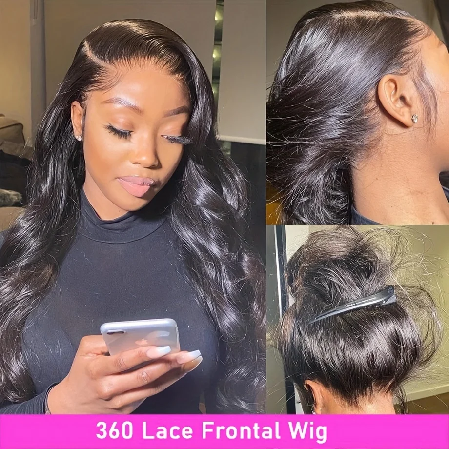 Body Wave 360 Lace Wig Human Hair Pre Plucked Transparent Lace Frontal Wig Brazilian Hair Wigs for Black Women Bling Hair