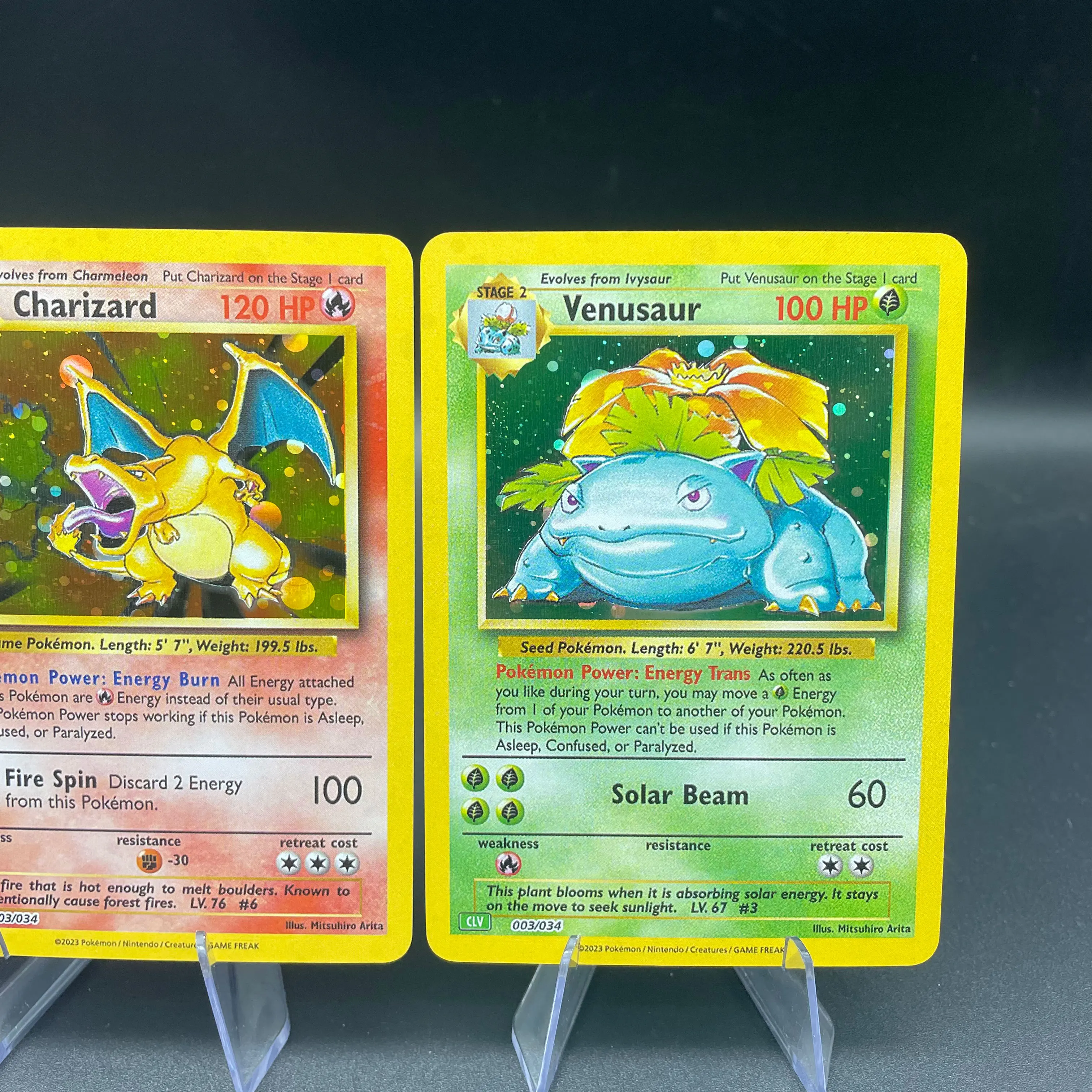 3pcs/set Anime PTCG DIY Self-made Kanto Starters Blastoise Charizard Venusaur English Version Game Collection Card Birthday Gift - view 5