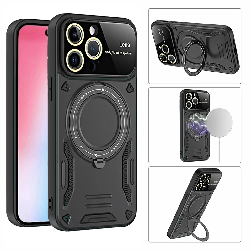 Shockproof Hard Armor Case For Motorola Moto E13 E20 E22 G10 G13 G14 G20 G22 G30 G32 G53 G60 G84 Car Magnetic Holder Phone Cover