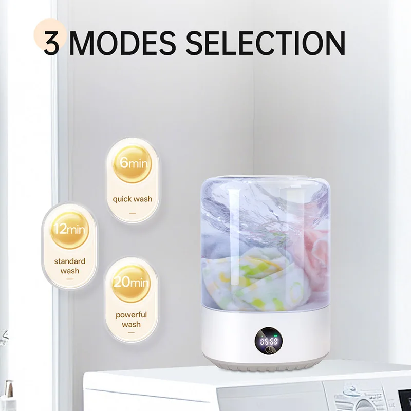 4L Mini Washing Machine Portable Wireless Smart Washer Healthy Separation And Cleanliness Underwear Pet Supplies Washing Machine