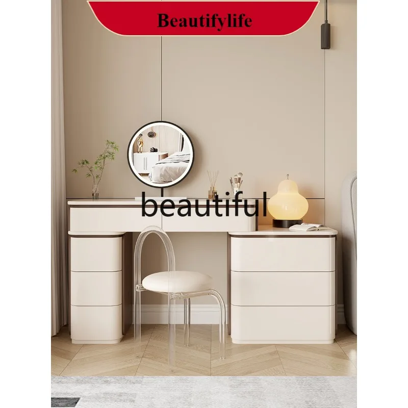 

G153 New dresser Italian minimalist bedroom solid wood makeup table chest integrated small apartment makeup table
