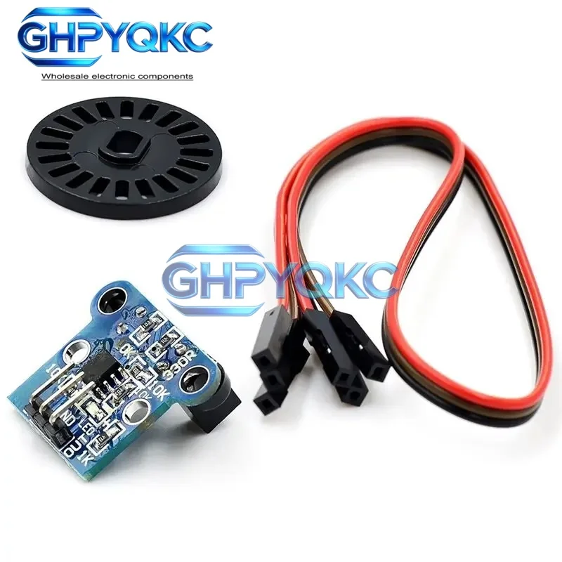 GHPYQKC 1Set HC-020K Double Speed Measuring Sensor Module with Photoelectric Encoders Kit top For arduino