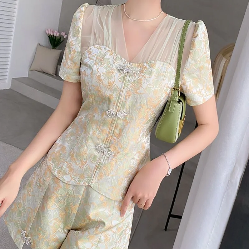 

Short Sets for Women 2 Pieces Summer Fashion 2024 Sleeve Two-piece Woman Shorts Ensembles Tailor Clothing Trend Novelties Light