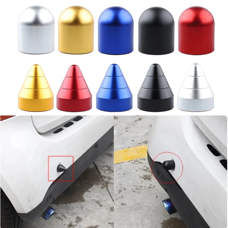 1pc Round Head Sharp Head Anti-theft Hole Protecter Car Sticker Rear Collision Protection Cone Tail Accessories Car Styling