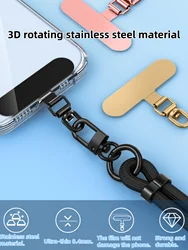 Mobile Phone Gasket Lanyard Stainless Steel Ultra-thin Phone Case Clip Back Sticker Connecting Piece 360° Rotating Hanging Piece