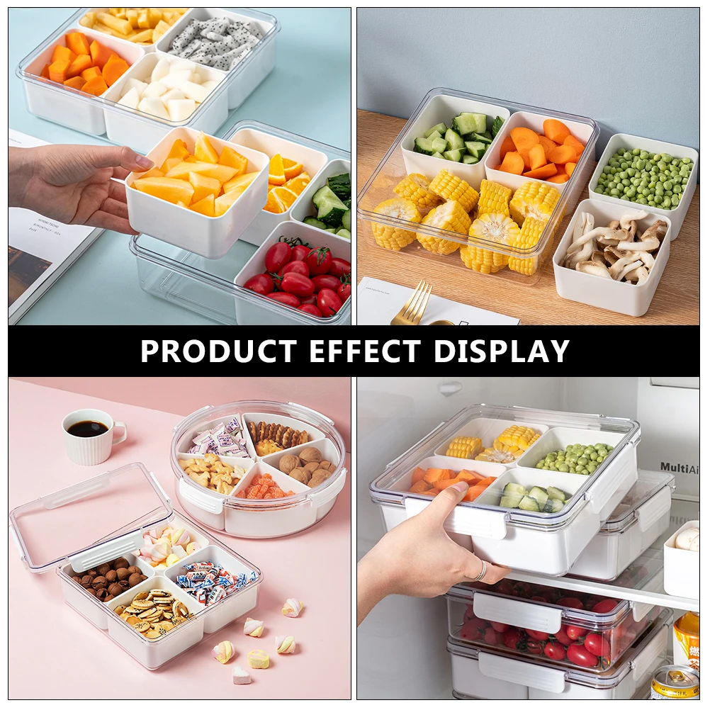 

Snack Dried Fruit Plate Divided Storage Container Party Box Salad Platter Candy Case Premium Material Compartment Design Snack