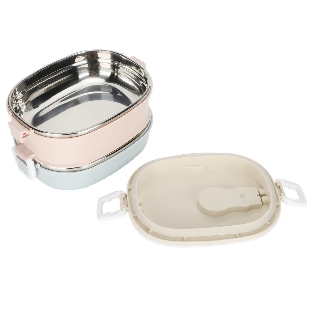 1 Tier/2 Tier/3 Tier Stainless Steel Lunch Box Stackable Design Round Shape Thermal Food Container Insulated Lunch Container