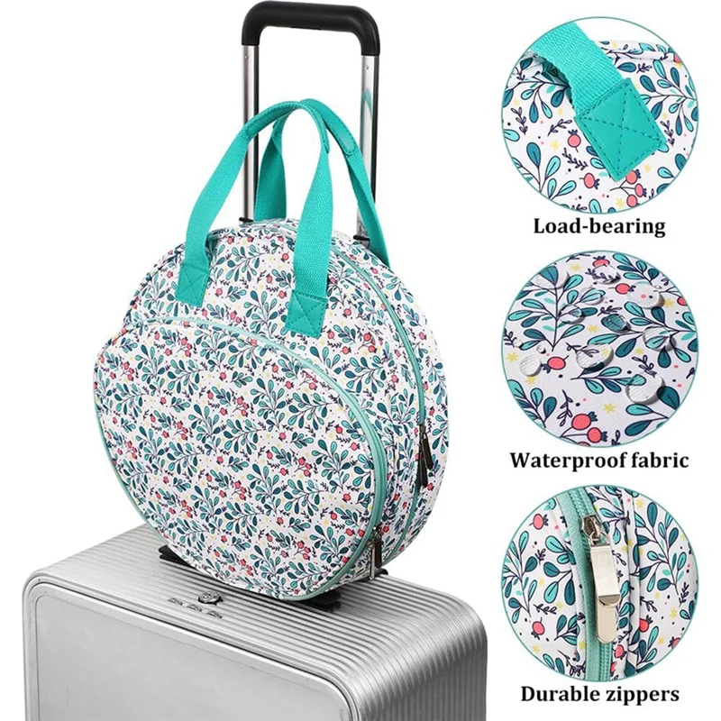 حقيبة أدوات تطريز أكسفورد متعددة الطبقات من ABQR مع جيوب بسحاب وخيوط تنظيم وتخزين مستلزمات الحرف اليدوية