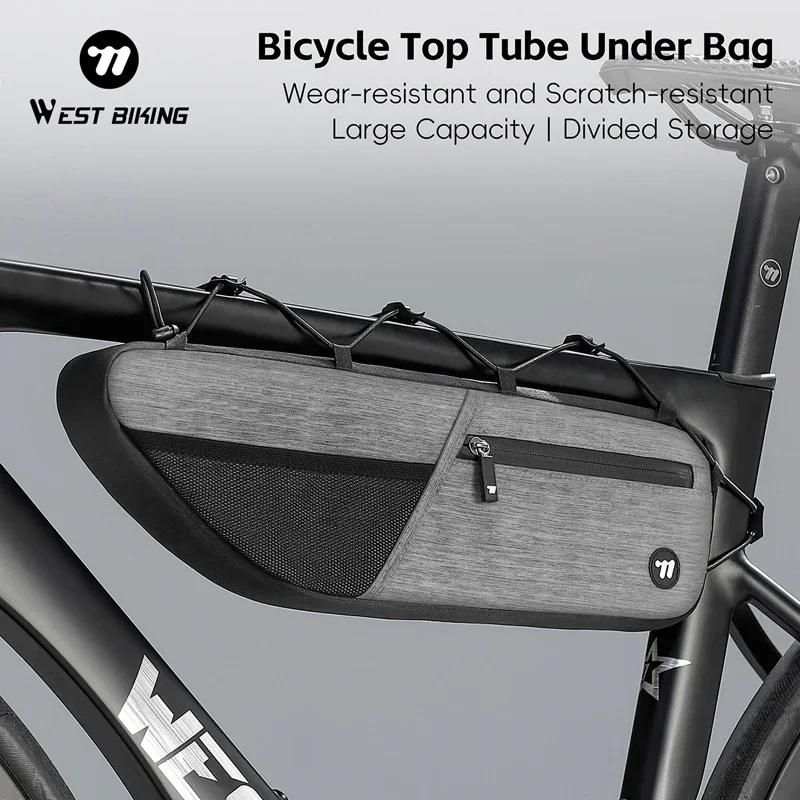 

Велосипедная сумка WEST BIKING, сумка для велосипедных инструментов, 1,6 л, большая вместимость, портативная верхняя трубка для горного велосипеда, под сумкой для хранения на открытом воздухе