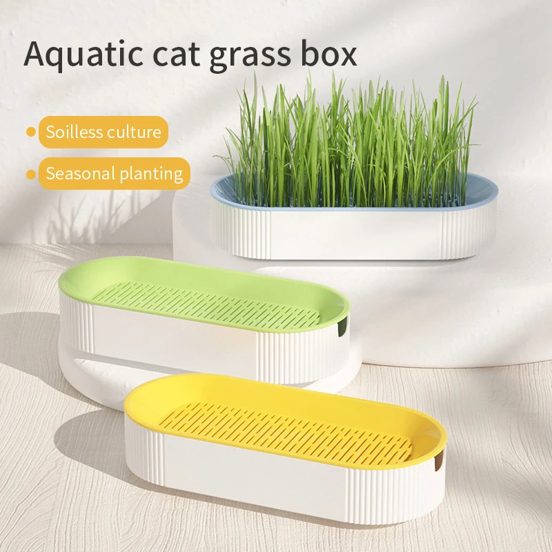 1pcs New Pet Cat Sprout Dish Growing Pot Hydroponic Plant Cat Grass Germination Digestion Starter Dish Greenhouse Grow Box